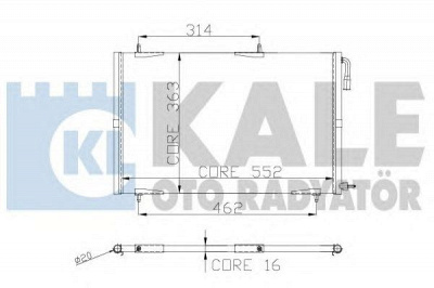 KALE OTO RADYATOR 248300 -  Конденсатор, кондиционер